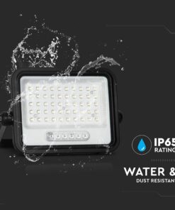 100W LED Ηλιακός Προβολέας CCT 2000K-8000K Μαύρος IP65 V-TAC – 24083