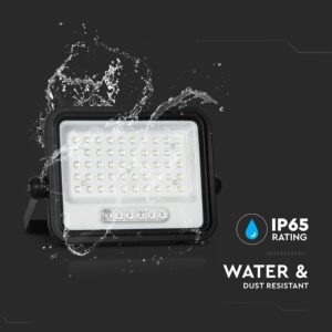100W LED Ηλιακός Προβολέας CCT 2000K-8000K Μαύρος IP65 V-TAC – 24083