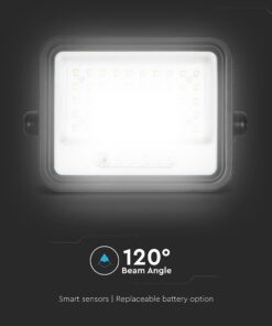 100W LED Ηλιακός Προβολέας CCT 2000K-8000K Μαύρος IP65 V-TAC – 24083