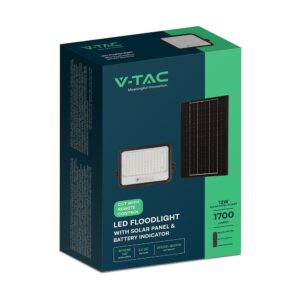 200W LED Ηλιακός Προβολέας CCT 2000K-8000K Μαύρος IP65 V-TAC – 24084