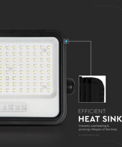 200W LED Ηλιακός Προβολέας CCT 2000K-8000K Μαύρος IP65 V-TAC – 24084