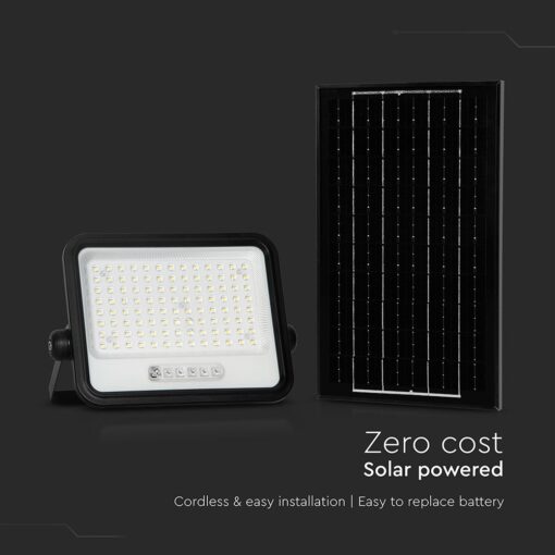 200W LED Ηλιακός Προβολέας CCT 2000K-8000K Μαύρος IP65 V-TAC – 24084