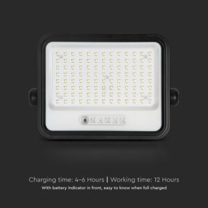 200W LED Ηλιακός Προβολέας CCT 2000K-8000K Μαύρος IP65 V-TAC – 24084
