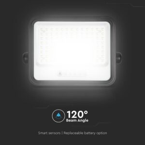 200W LED Ηλιακός Προβολέας CCT 2000K-8000K Μαύρος IP65 V-TAC – 24084