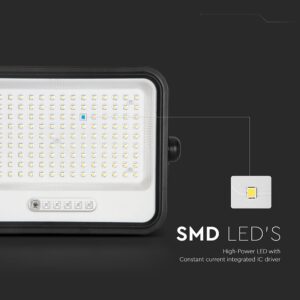 300W LED Ηλιακός Προβολέας CCT 2000K-8000K Μαύρος IP65 V-TAC – 24086