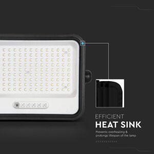 300W LED Ηλιακός Προβολέας CCT 2000K-8000K Μαύρος IP65 V-TAC – 24086