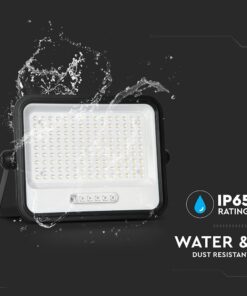 300W LED Ηλιακός Προβολέας CCT 2000K-8000K Μαύρος IP65 V-TAC – 24086