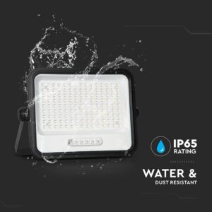 300W LED Ηλιακός Προβολέας CCT 2000K-8000K Μαύρος IP65 V-TAC – 24086
