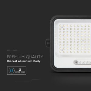300W LED Ηλιακός Προβολέας CCT 2000K-8000K Μαύρος IP65 V-TAC – 24086