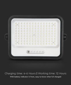 300W LED Ηλιακός Προβολέας CCT 2000K-8000K Μαύρος IP65 V-TAC – 24086