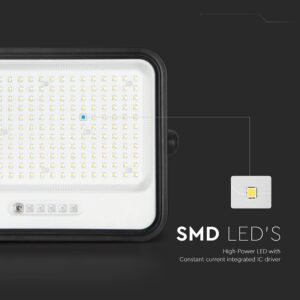 400W LED Ηλιακός Προβολέας CCT 2000K-8000K Μαύρος IP65 V-TAC – 24086
