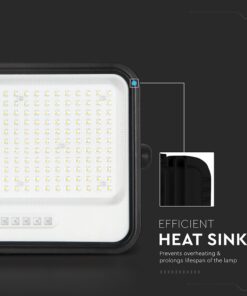 400W LED Ηλιακός Προβολέας CCT 2000K-8000K Μαύρος IP65 V-TAC – 24086