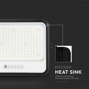 400W LED Ηλιακός Προβολέας CCT 2000K-8000K Μαύρος IP65 V-TAC – 24086