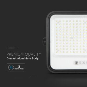 400W LED Ηλιακός Προβολέας CCT 2000K-8000K Μαύρος IP65 V-TAC – 24086