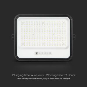400W LED Ηλιακός Προβολέας CCT 2000K-8000K Μαύρος IP65 V-TAC – 24086