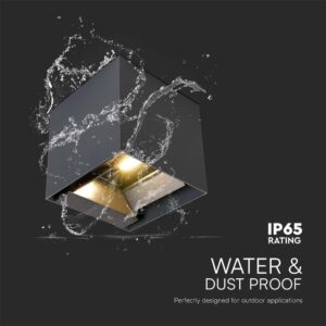 Ηλιακό Φωτιστικό Τοίχου 3W LED CCT Aνθρακί IP65 V-TAC – 24089
