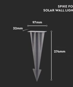 Πασσαλάκι για Ηλιακό Φωτιστικό 100*35*274mm Σκούρο Γκρι V-TAC – 24095