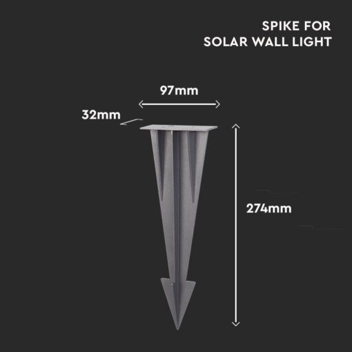 Πασσαλάκι για Ηλιακό Φωτιστικό 100*35*274mm Σκούρο Γκρι V-TAC – 24095