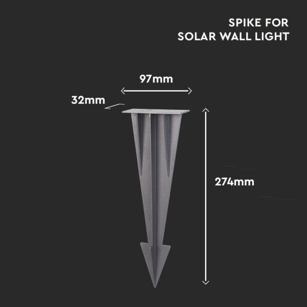 Πασσαλάκι για Ηλιακό Φωτιστικό 100*35*274mm Σκούρο Γκρι V-TAC – 24095
