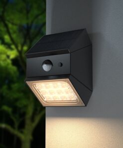 2.5W LED Ηλιακό Φωτιστικό Τοίχου Περιστρεφόμενο Μαύρο με Ανιχνευτή Κίνησης CCT IP65 V-TAC – 24096