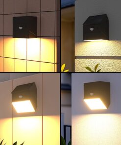 2.5W LED Ηλιακό Φωτιστικό Τοίχου Περιστρεφόμενο Μαύρο με Ανιχνευτή Κίνησης CCT IP65 V-TAC – 24096