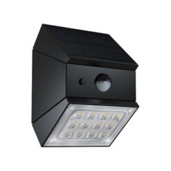 2.5W LED Ηλιακό Φωτιστικό Τοίχου Περιστρεφόμενο Μαύρο με Ανιχνευτή Κίνησης CCT IP65 V-TAC – 24096