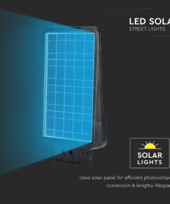 20W LED Ηλιακό Φωτιστικό Δρόμου 3000lm CCT Μαύρο IP65 με Ανιχνευτή Κίνησης & Αισθητήρας Φωτός V-TAC – 24099