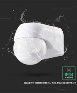 Επιτοίχιος Aνιχνευτής Kίνησης 180°/360° – IP44 Max 600W Λευκός V-TAC 24110VT