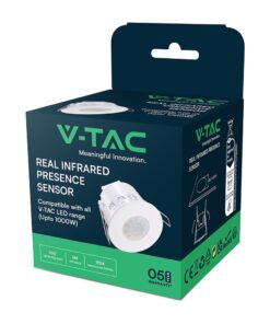 Ανιχνευτής Παρουσίας Χωνευτός Λευκός IP54 V-TAC – 24112