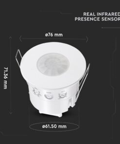 Ανιχνευτής Παρουσίας Χωνευτός Λευκός IP54 V-TAC – 24112