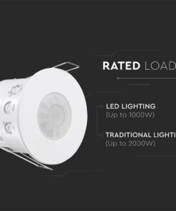 Ανιχνευτής Παρουσίας Χωνευτός Λευκός IP54 V-TAC – 24112