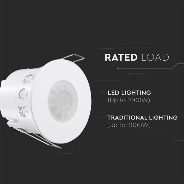 Ανιχνευτής Παρουσίας Χωνευτός Λευκός IP54 V-TAC – 24112