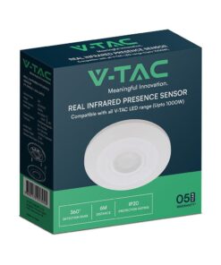 Ανιχνευτής Κίνησης / Παρουσίας Επιτοίχιος 2-6m Λευκός V-TAC 5yrs Wty – 24113
