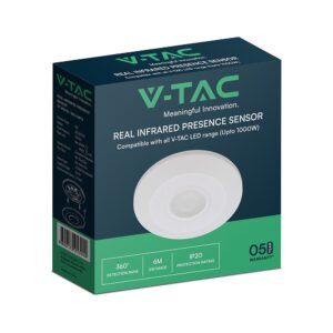 Ανιχνευτής Κίνησης / Παρουσίας Επιτοίχιος 2-6m Λευκός V-TAC 5yrs Wty – 24113