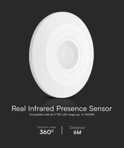 Ανιχνευτής Κίνησης / Παρουσίας Επιτοίχιος 2-6m Λευκός V-TAC 5yrs Wty – 24113