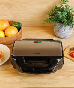 ΤΟΣΤΙΕΡΑ ΜΑΥΡΗ INOX ΜΕ ΑΠΟΣΠΩΜΕΝΕΣ ΠΛΑΚΕΣ ΓΚΡΙΛ ΓΙΑ 2 ΤΟΣΤ 900W EUROLAMP – 300-70033