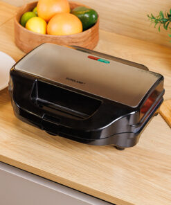 ΤΟΣΤΙΕΡΑ ΜΑΥΡΗ INOX ΜΕ ΑΠΟΣΠΩΜΕΝΕΣ ΠΛΑΚΕΣ ΓΚΡΙΛ ΓΙΑ 2 ΤΟΣΤ 900W EUROLAMP – 300-70033