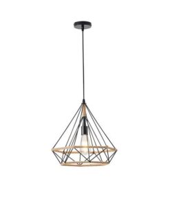 ΦΩΤΙΣΤΙΚΟ ΚΡΕΜΑΣΤΟ ΣΧΟΙΝΙ-ΜΕΤΑΛΛΟ ΜΟΝΟΦΩΤΟ Ε27 380X380X1450mm ΜΑΥΡΟ-ΧΑΚI ARTE ILLUMINA HELIOS EUROLAMP – 144-32021