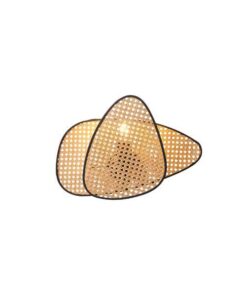 ΑΠΛΙΚΑ ΤΟΙΧΟΥ ΡΑΤΤΑΝ 1XE27 430Χ300mm ΚΑΦΕ-ΜΑΥΡΟ ARTE ILLUMINA KAI EUROLAMP – 144-33036