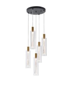 ΦΩΤΙΣΤΙΚΟ ΚΡΕΜΑΣΤΟ ΓΥΑΛΙ 5ΦΩΤΟ 38W 4400Lm 3000K Φ350x15000mm ARTE ILLUMINA VIAL EUROLAMP – 144-15101