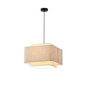 ΦΩΤΙΣΤΙΚΟ ΚΡΕΜΑΣΤΟ ΥΦΑΣΜΑ  1XΕ27Φ400Χ1090mm ΜΠΕΖ ARTE ILLUMINA MUSA EUROLAMP – 144-33061