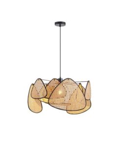 ΦΩΤΙΣΤΙΚΟ ΚΡΕΜΑΣΤΟ ΡΑΤΤΑΝ 1XE27 390Χ1270mm ΚΑΦΕ-ΜΑΥΡΟ ARTE ILLUMINA KAI EUROLAMP – 144-33035