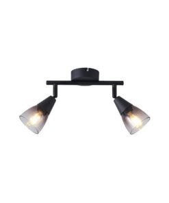 ΣΠΟΤ ΜΕΤΑΛΛΙΚΟ ΜΕ SMOKY ΓΥΑΛΙ 2ΦΩΤΟ 2XE14 220X80X165mm ARTE ILLUMINA CLASSY EUROLAMP – 145-25271