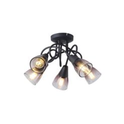ΣΠΟΤ ΜΕΤΑΛΛΙΚΟ ΜΕ SMOKY ΓΥΑΛΙ 5ΦΩΤΟ 5XE14 D380XH185mm ARTE ILLUMINA CLASSY EUROLAMP – 145-25273