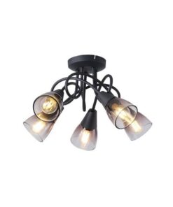 ΣΠΟΤ ΜΕΤΑΛΛΙΚΟ ΜΕ SMOKY ΓΥΑΛΙ 5ΦΩΤΟ 5XE14 D380XH185mm ARTE ILLUMINA CLASSY EUROLAMP – 145-25273
