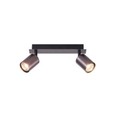 ΣΠΟΤ ΑΛΟΥΜΙΝΙΟΥ 2ΦΩΤΟ 2XGU10  250X80X120mm ΓΚΡΙ ARTE ILLUMINA LUXY EUROLAMP – 145-25266