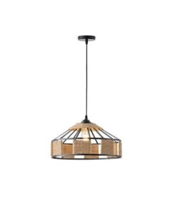 ΦΩΤΙΣΤΙΚΟ ΚΡΕΜΑΣΤΟ ΣΧΟΙΝΙ-ΜΕΤΑΛΛΟ ΜΟΝΟΦΩΤΟ Ε27 400X400X1300mm ΜΑΥΡΟ-ΧΑΚI ARTE ILLUMINA HELIOS EUROLAMP – 144-32024