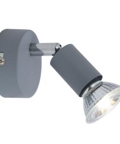 ΣΠΟΤ ΚΙΝΗΤΟ ΜΕΤΑΛΛΙΚΟ 1XGU10 70X105mm ΓΚΡΙ ARTE ILLUMINA VORRAS EUROLAMP – 145-25243