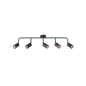 ΣΠΟΤ ΜΕΤΑΛΛΙΚΟ 5ΦΩΤΟ 5XGU10  800X90X230mm ΜΑΥΡΟ ARTE ILLUMINA OLYMP EUROLAMP – 145-25225