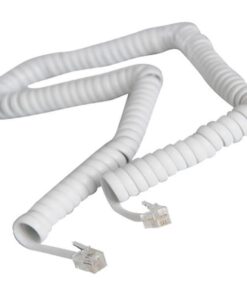 ΣΠΙΡΑΛ ΤΗΛΕΦΩΝΟΥ A.T. ΛΕΥΚΟ 2m 4P4C Rj11 EUROLAMP 147-10064